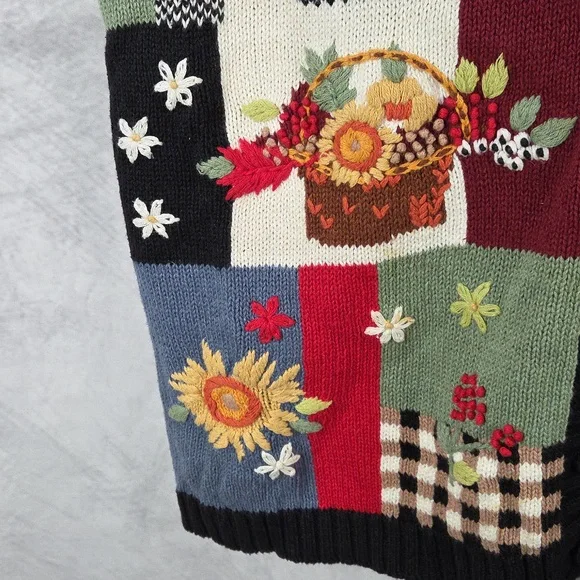 Blair Fall Rooster Knitted Vest Size Medium - Picture 4 of 10